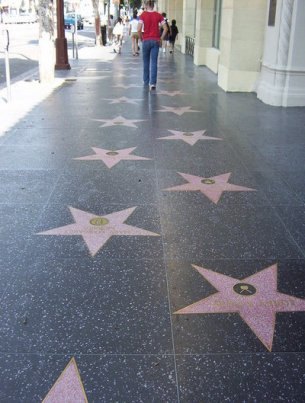 Hollywood Fame Walk on Hollywood    Hollywood Walk Of Fame